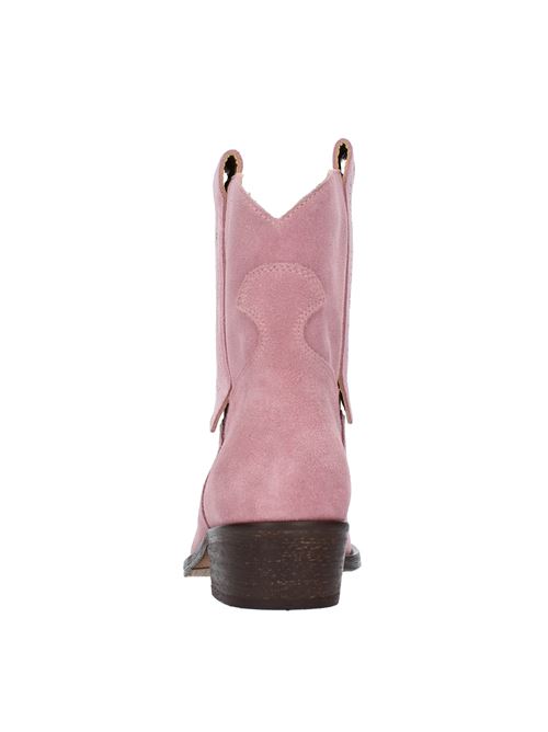 Texan ankle boots model 4035 in suede VIA ROMA 15 | 4035MACARON